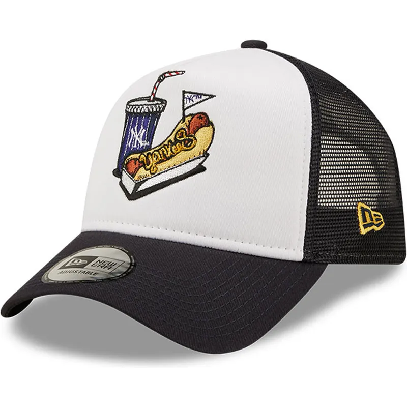 petten-gebogen-wit-snapback-a-frame-stadium-food-hot-dog-van-new-york-yankees-mlb-van-new-era