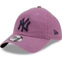 petten-gebogen-paars-verstelbaar-9twenty-essential-casual-classic-van-new-york-yankees-mlb-van-new-era