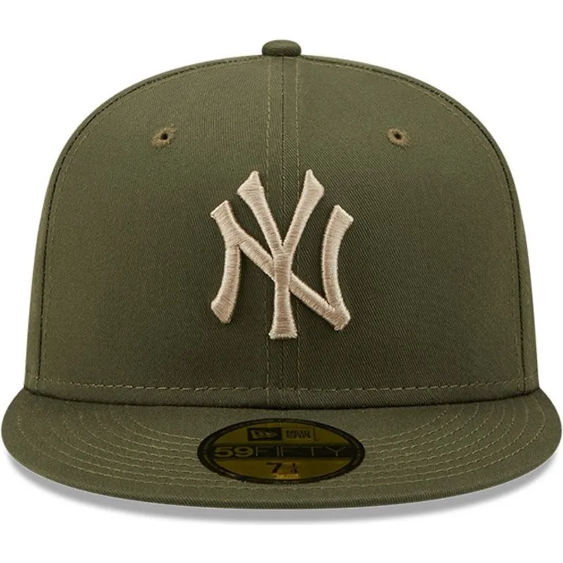 petten-plat-groen-fitted-59fifty-league-essential-van-new-york-yankees-mlb-van-new-era