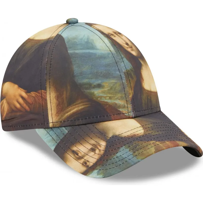 petten-gebogen-meerkleurig-verstelbaar-9forty-mona-le-louvre-van-new-era