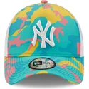 petten-gebogen-blauw-snapback-a-frame-camo-pack-van-new-york-yankees-mlb-van-new-era