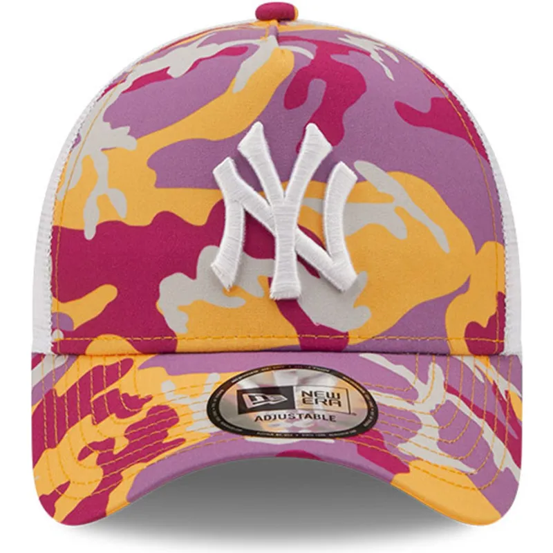 petten-gebogen-roze-snapback-a-frame-camo-pack-van-new-york-yankees-mlb-van-new-era