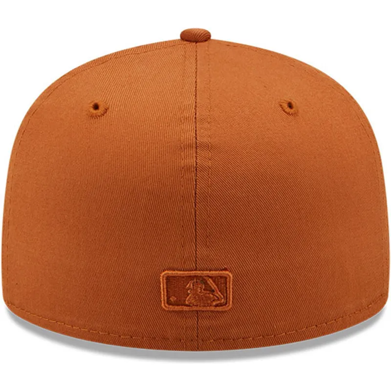 petten-plat-bruin-fitted-59fifty-league-essential-van-los-angeles-dodgers-mlb-van-new-era