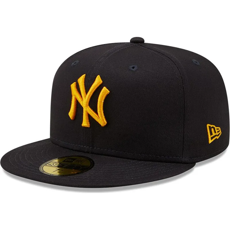 petten-plat-marineblauw-fitted-59fifty-league-essential-van-new-york-yankees-mlb-van-new-era
