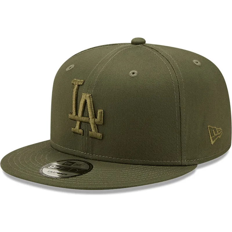 petten-plat-groen-snapback-9fifty-league-essential-van-los-angeles-dodgers-mlb-van-new-era