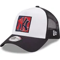 petten-gebogen-marineblauw-snapback-a-frame-frame-team-patch-van-new-york-yankees-mlb-van-new-era