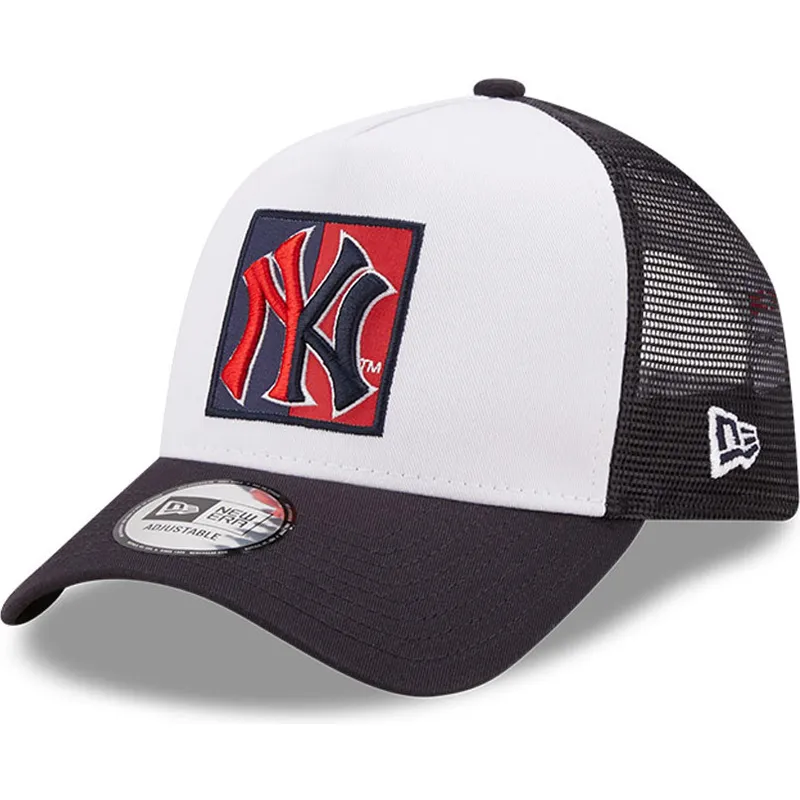petten-gebogen-marineblauw-snapback-a-frame-frame-team-patch-van-new-york-yankees-mlb-van-new-era