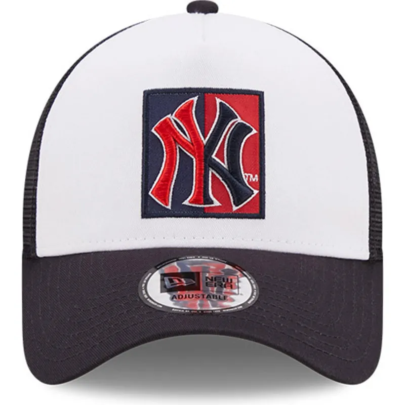 petten-gebogen-marineblauw-snapback-a-frame-frame-team-patch-van-new-york-yankees-mlb-van-new-era