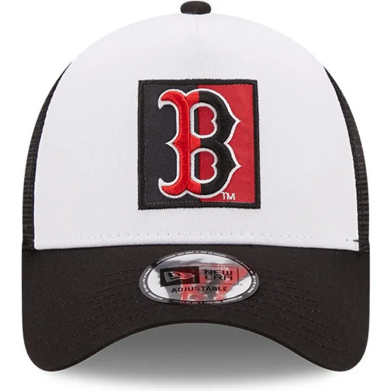 petten-gebogen-zwart-snapback-a-frame-team-patch-van-boston-red-sox-mlb-van-new-era