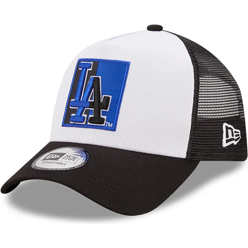 petten-gebogen-zwart-snapback-a-frame-team-patch-van-los-angeles-dodgers-mlb-van-new-era