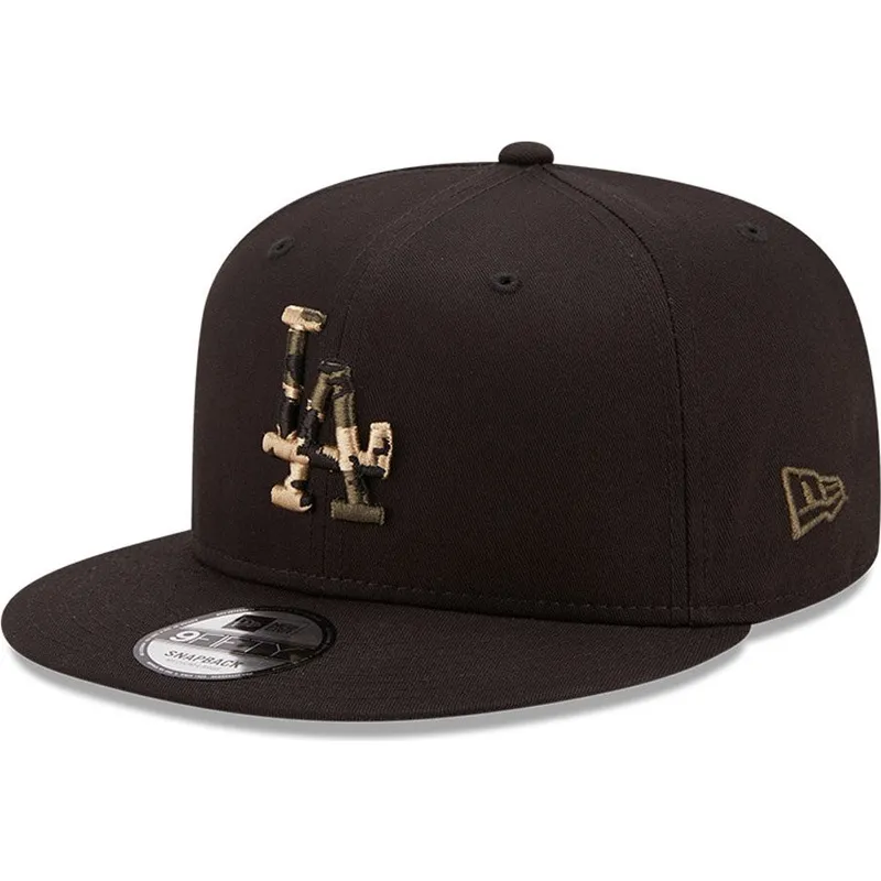 petten-plat-zwart-snapback-9fifty-camo-infill-van-los-angeles-dodgers-mlb-van-new-era