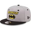 petten-plat-grijs-snapback-voor-kinderen-9fifty-character-van-batman-dc-comics-van-new-era