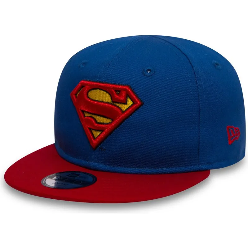 petten-plat-blauw-snapback-voor-kinderen-9fifty-character-van-superman-dc-comics-van-new-era
