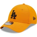 petten-gebogen-oranje-verstelbaar-9forty-league-essential-van-los-angeles-dodgers-mlb-van-new-era