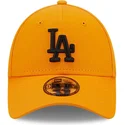 petten-gebogen-oranje-verstelbaar-9forty-league-essential-van-los-angeles-dodgers-mlb-van-new-era