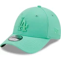 petten-gebogen-groen-verstelbaar-9forty-league-essential-van-los-angeles-dodgers-mlb-van-new-era