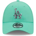 petten-gebogen-groen-verstelbaar-9forty-infill-van-los-angeles-dodgers-mlb-van-new-era