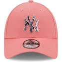 petten-gebogen-roze-verstelbaar-9forty-infill-van-new-york-yankees-mlb-van-new-era