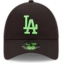 petten-gebogen-zwart-verstelbaar-9forty-neon-pack-van-los-angeles-dodgers-mlb-van-new-era