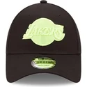 petten-gebogen-zwart-verstelbaar-9forty-neon-pack-van-los-angeles-lakers-nba-van-new-era