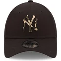 petten-gebogen-zwart-verstelbaar-9forty-camo-infill-van-new-york-yankees-mlb-van-new-era