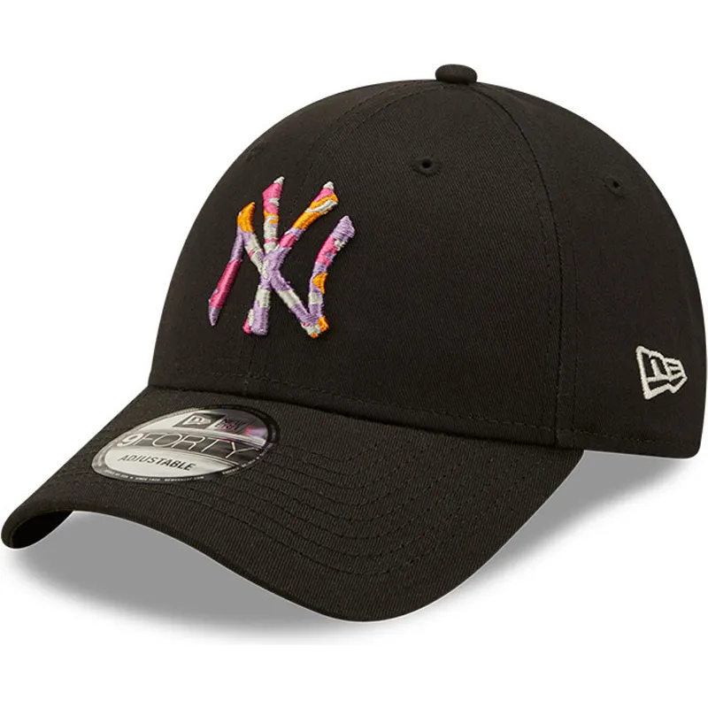 petten-gebogen-zwart-verstelbaar-9forty-camo-infill-van-new-york-yankees-mlb-van-new-era
