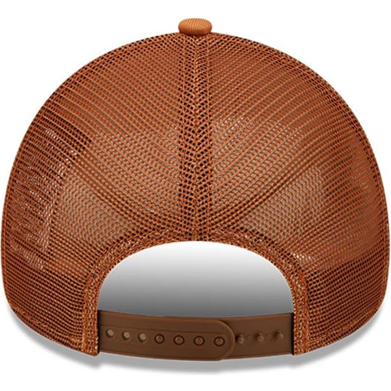 petten-gebogen-bruin-snapback-a-frame-tonal-mesh-van-new-york-yankees-mlb-van-new-era