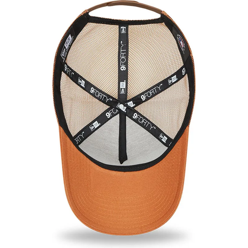 petten-gebogen-bruin-snapback-a-frame-tonal-mesh-van-new-york-yankees-mlb-van-new-era