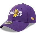 petten-gebogen-paars-verstelbaar-9forty-washed-pack-split-van-los-angeles-lakers-nba-van-new-era