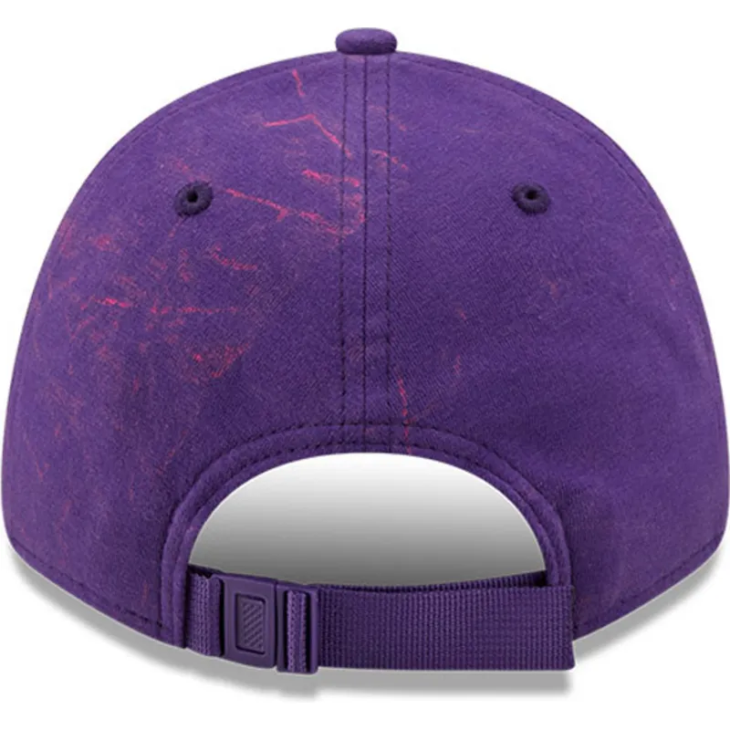 petten-gebogen-paars-verstelbaar-9forty-washed-pack-split-van-los-angeles-lakers-nba-van-new-era