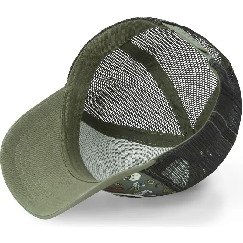 petten-gebogen-groen-snapback-tattoo-tat-k-van-von-dutch