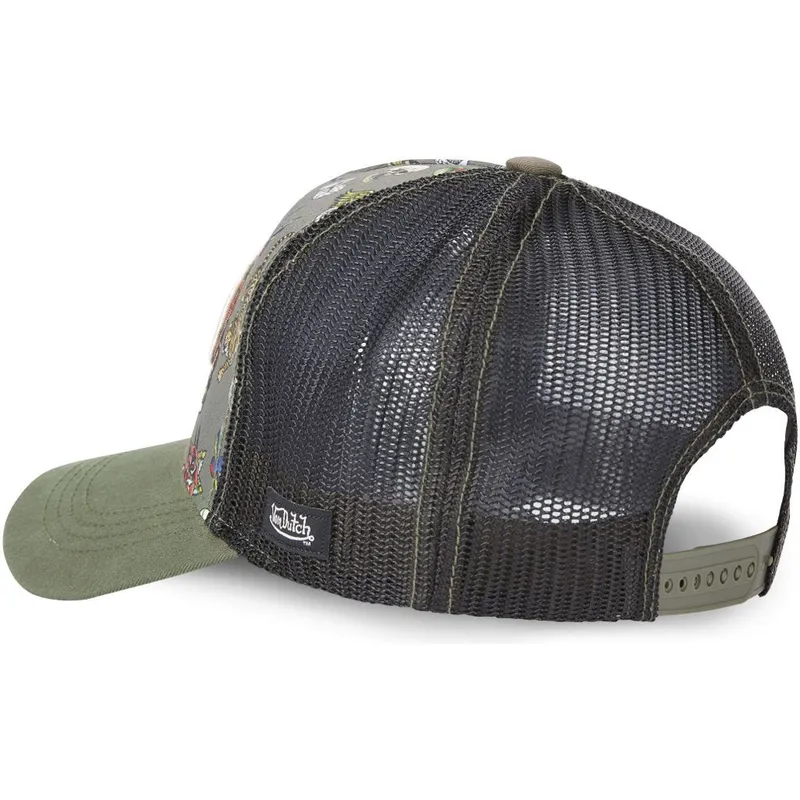 petten-gebogen-groen-snapback-tattoo-tat-k-van-von-dutch