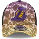 petten-gebogen-meerkleurig-snapback-a-frame-summer-city-van-los-angeles-lakers-nba-van-new-era