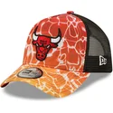 petten-gebogen-oranje-snapback-a-frame-summer-city-van-chicago-bulls-nba-van-new-era