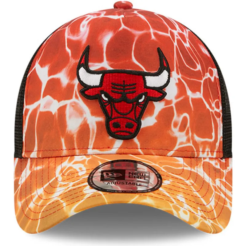 petten-gebogen-oranje-snapback-a-frame-summer-city-van-chicago-bulls-nba-van-new-era