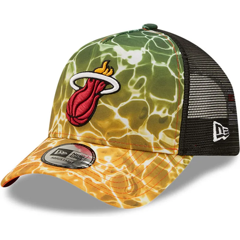 petten-gebogen-meerkleurig-snapback-a-frame-summer-city-van-miami-heat-nba-van-new-era