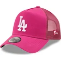 petten-gebogen-roze-snapback-a-frame-tonal-mesh-van-los-angeles-dodgers-mlb-van-new-era
