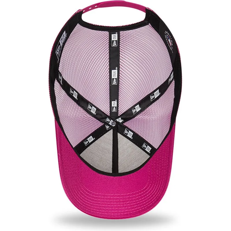 petten-gebogen-roze-snapback-a-frame-tonal-mesh-van-los-angeles-dodgers-mlb-van-new-era