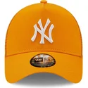 petten-gebogen-oranje-snapback-a-frame-tonal-mesh-van-new-york-yankees-mlb-van-new-era
