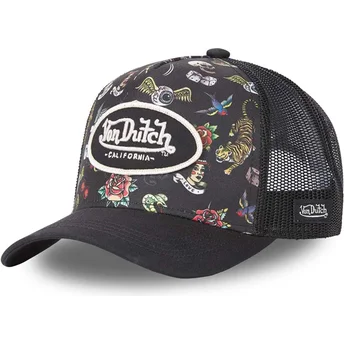 Petten gebogen zwart snapback Tattoo TAT NR van Von Dutch
