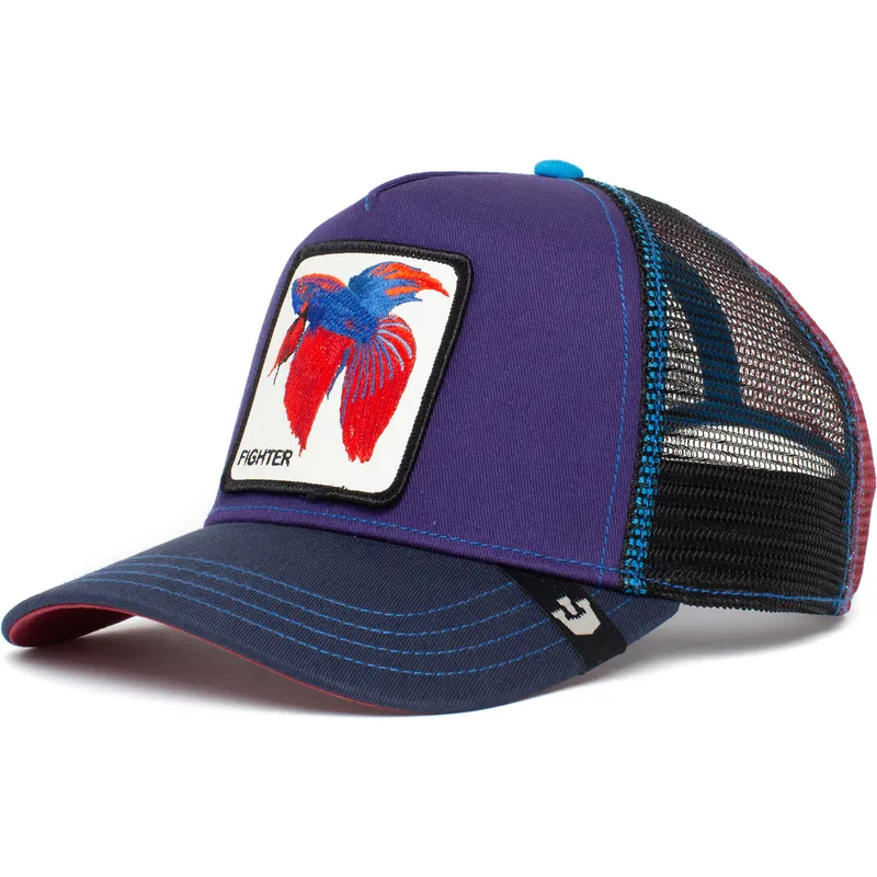 petten-gebogen-blauw-snapback-van-siam-fighter-yes-siam-the-farm-van-goorin-bros