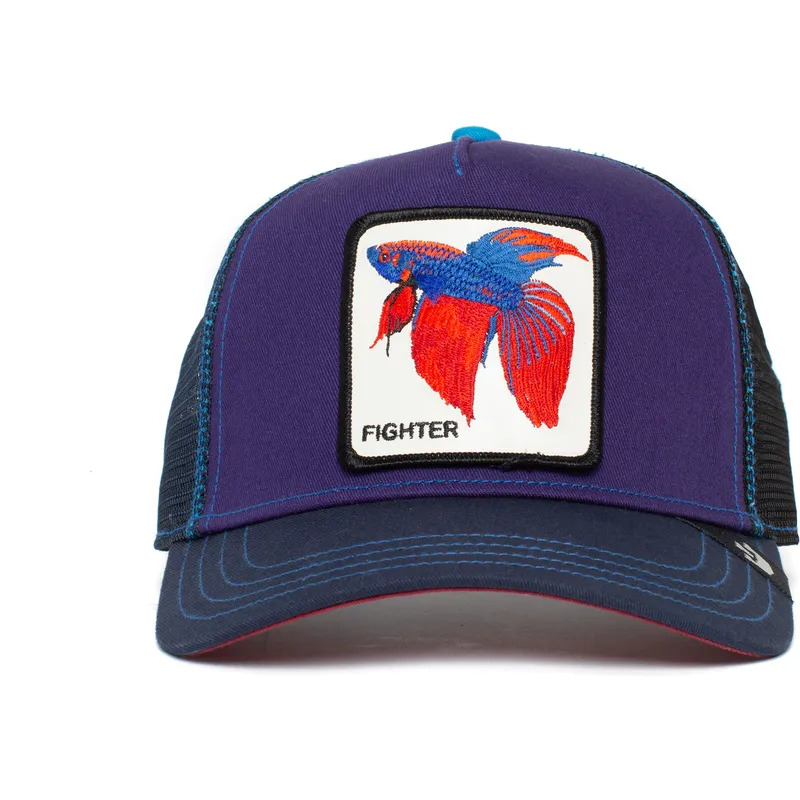petten-gebogen-blauw-snapback-van-siam-fighter-yes-siam-the-farm-van-goorin-bros