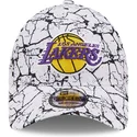 petten-gebogen-wit-verstelbaar-9forty-marble-van-los-angeles-lakers-nba-van-new-era