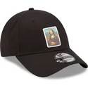 petten-gebogen-zwart-verstelbaar-9forty-patch-mona-le-louvre-van-new-era