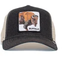 petten-gebogen-zwart-snapback-the-buffalo-the-farm-van-goorin-bros