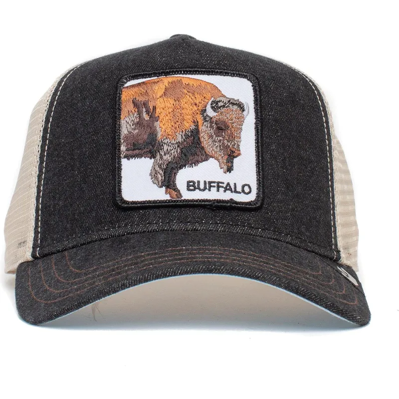 petten-gebogen-zwart-snapback-the-buffalo-the-farm-van-goorin-bros