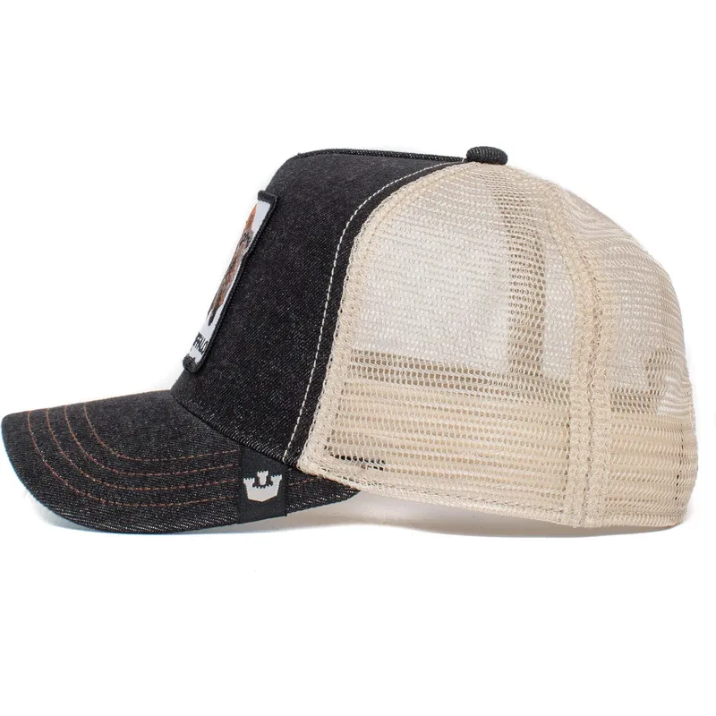 petten-gebogen-zwart-snapback-the-buffalo-the-farm-van-goorin-bros
