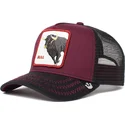 petten-gebogen-rood-snapback-the-bull-the-farm-van-goorin-bros
