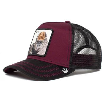 petten-gebogen-rood-snapback-the-boss-the-farm-van-goorin-bros