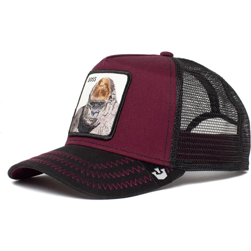 petten-gebogen-rood-snapback-the-boss-the-farm-van-goorin-bros